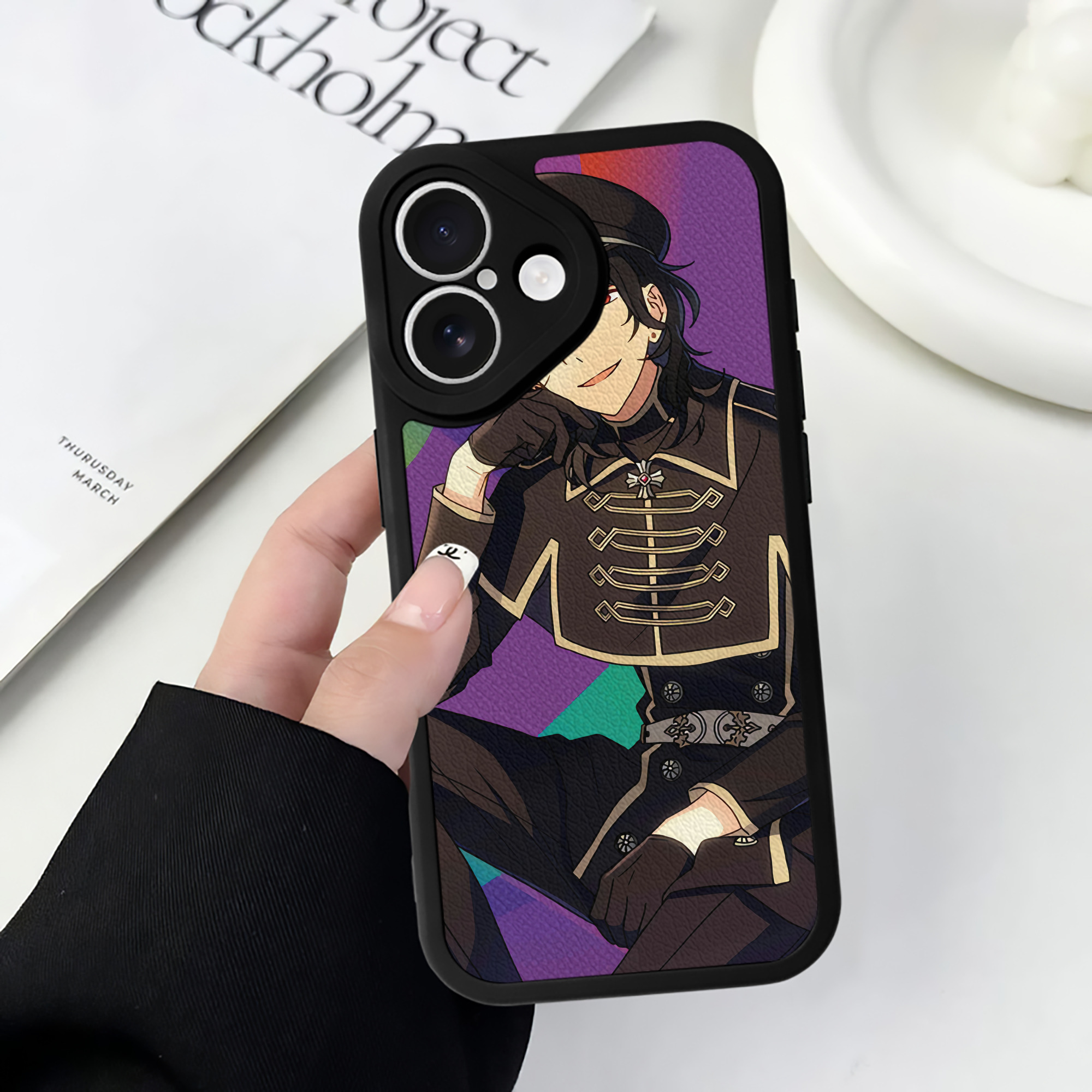 （画像用） あんさんぶるスターズ! Ensemble Stars 【iPhone 16シリーズ対応】シリコンスマホケース（レザー調） 材質：シリコン